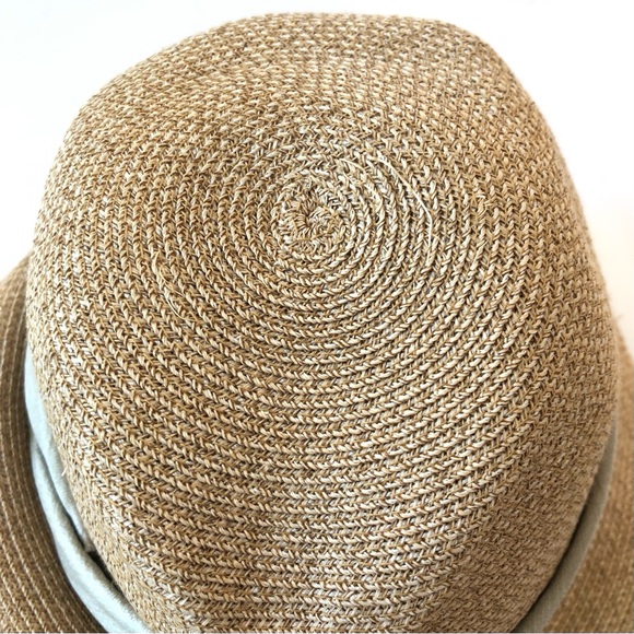 Eugenia Kim Courtney Toyo Packable Fedora Hat with Sage Ribbon main image 11